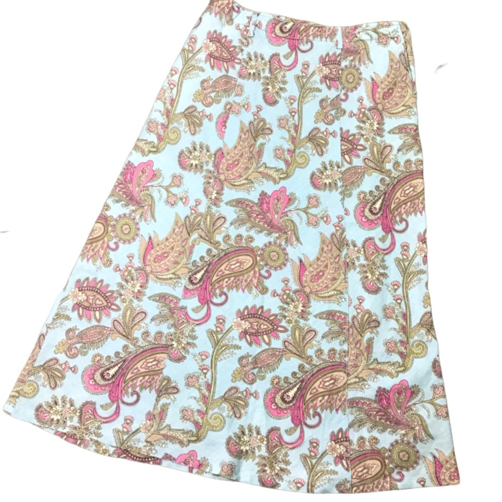 Vintage Tommy Hilfiger maxi linen skirt paisley